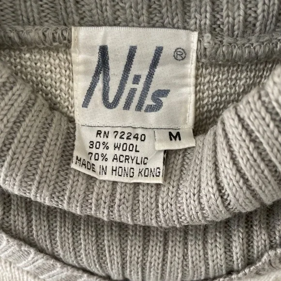 Vintage 1980's Cottage Core Knit Sweater Medium M Cozy Sweater VTG Grandma Core - Picture 3 of 7